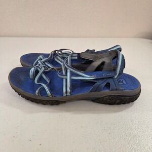 Jambu All Terra Design Blue Strappy Hiking Sandals Womens Size 8M Vegan Sporty